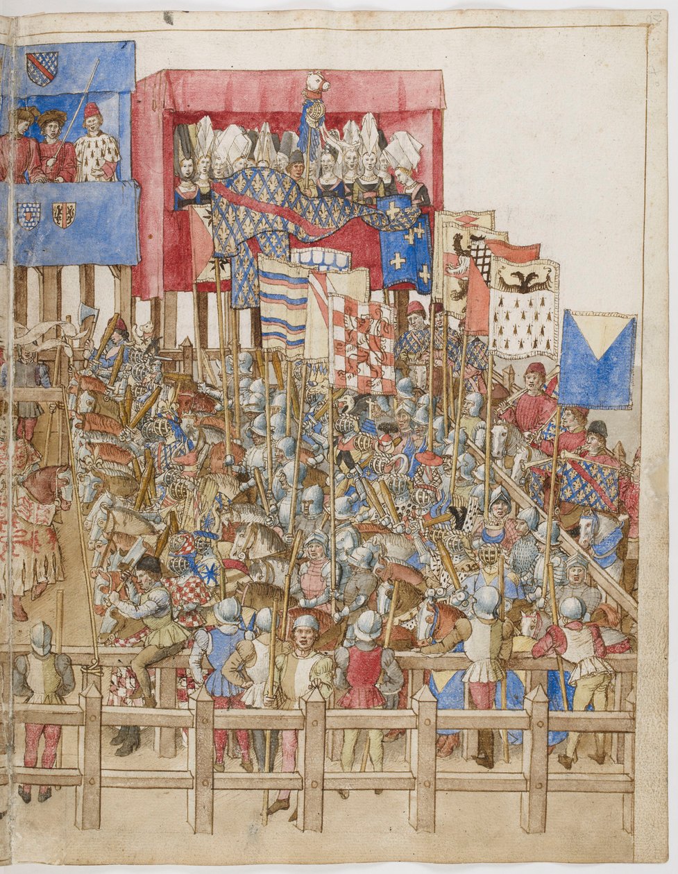 Ilustração do Livro dos Torneios do Rei René d&39;Anjou, desenhos de Barthélemy d&39;Eyck de Barthélemy dEyck René dAnjou
