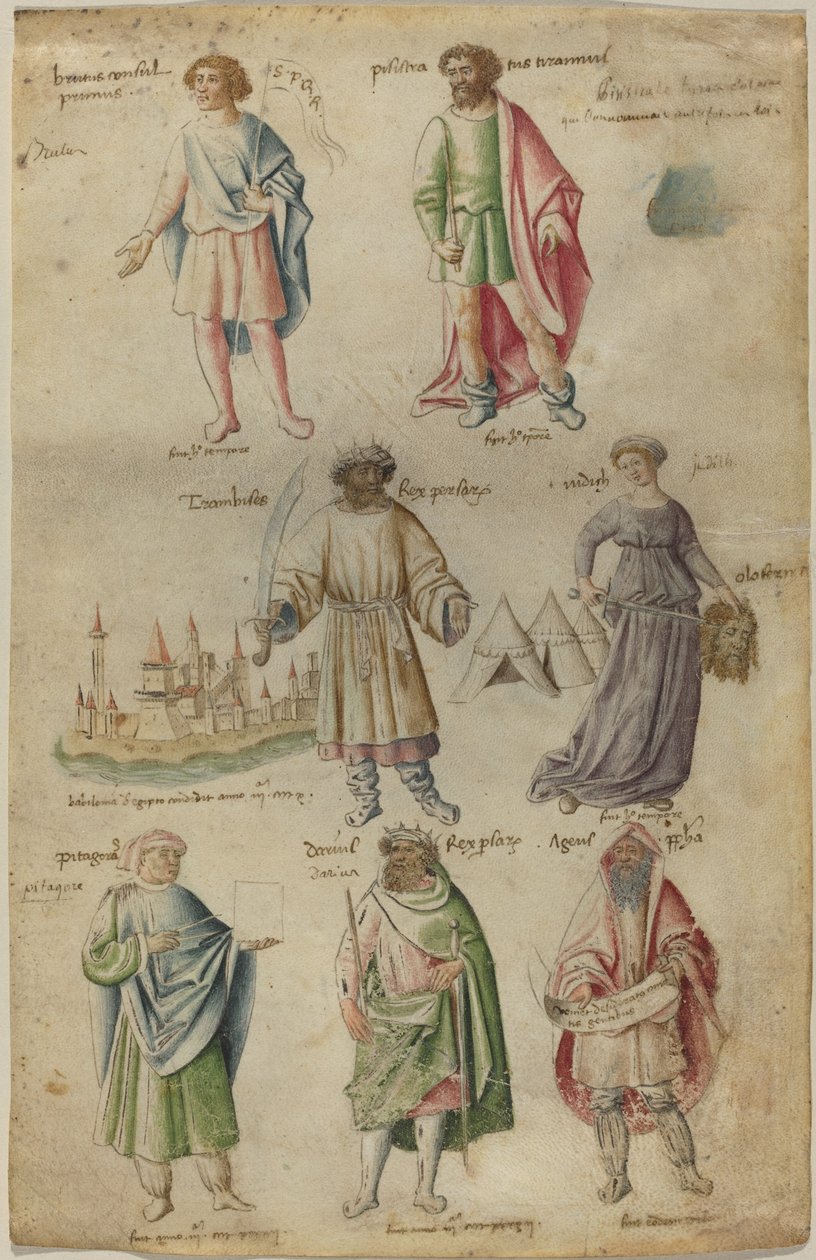 Sete figuras famosas da história antiga de Barthélemy van Eyck
