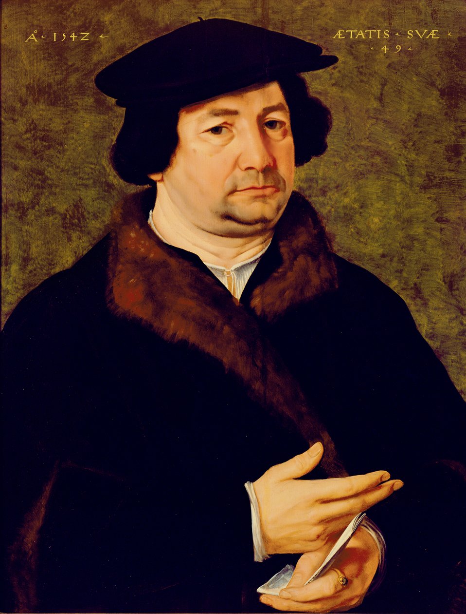 Retrato de um homem de 49 anos, 1542 de Bartholomaeus Bruyn