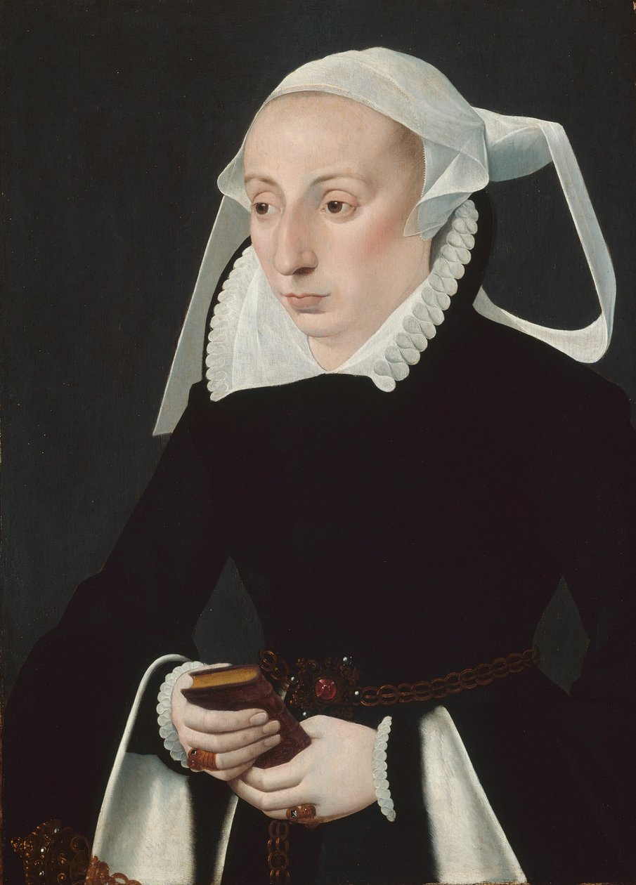Retrato de uma mulher com um livro de orações, 156070. de Bartholomaeus Bruyn the Younger