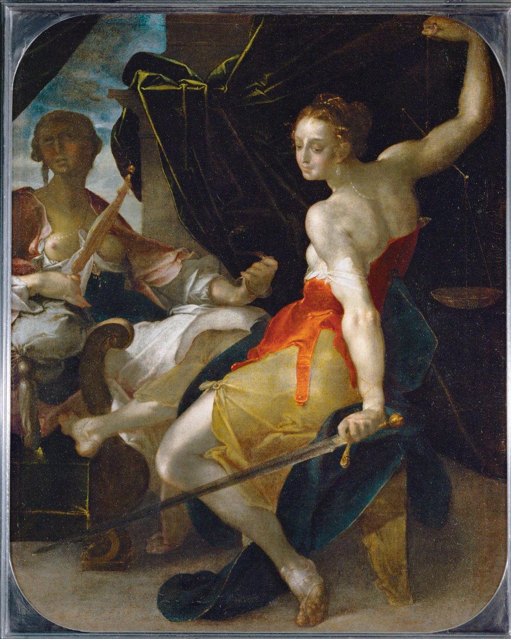 Alegoria da Justiça ... de Bartholomaeus Spranger