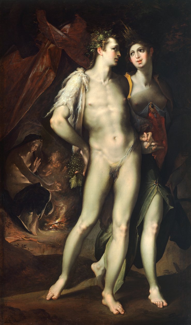 Bacchus e Ceres, por Bartholomaeus Spranger (1546-1611). de Bartholomaeus Spranger