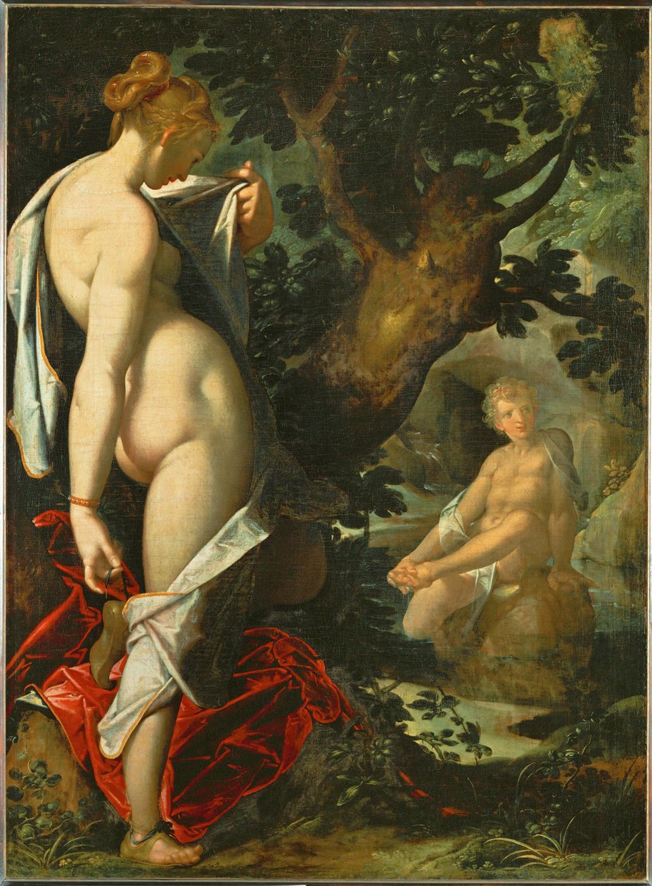 Hermafrodito e a ninfa Salamacis de Bartholomaeus Spranger
