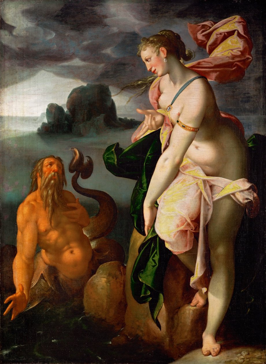 Scylla e Glaucus, ca 1580-1582 de Bartholomaeus Spranger
