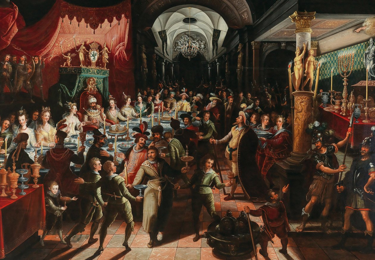A festa de Belsazar. de Bartholomäus Strobel the Younger