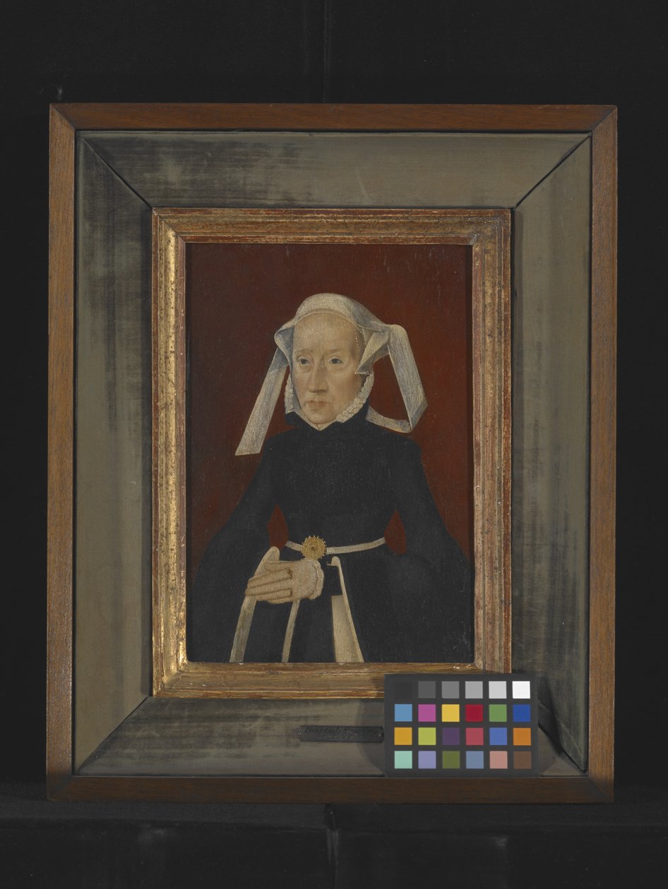 Retrato de uma senhora (óleo sobre madeira) de Bartholomaeus the Elder Bruyn