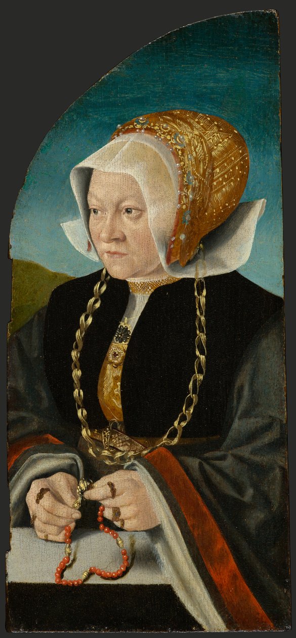 Retrato de Sibilla Kessel, por volta de 1540 (óleo no painel) de Bartholomaeus the Elder Bruyn
