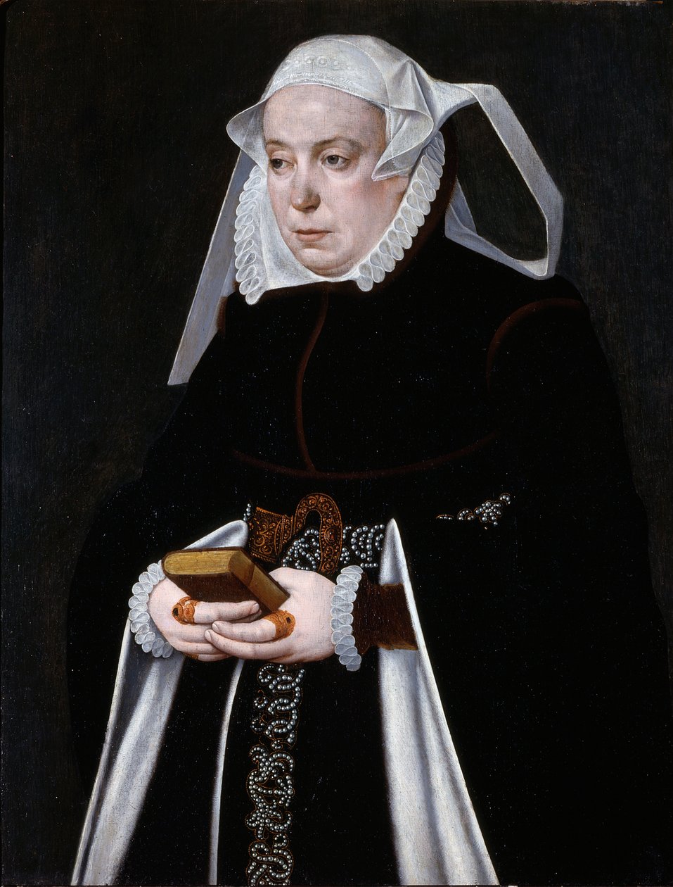 Retrato de uma mulher, c.1560-70 (óleo sobre painel) de Bartholomaus the Younger Bruyn