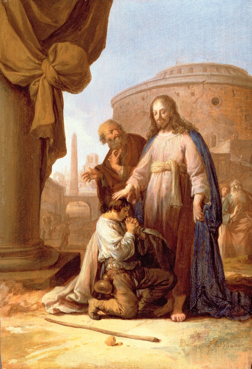Cristo e o jovem rico, 1640 de Bartholomeus Breenbergh