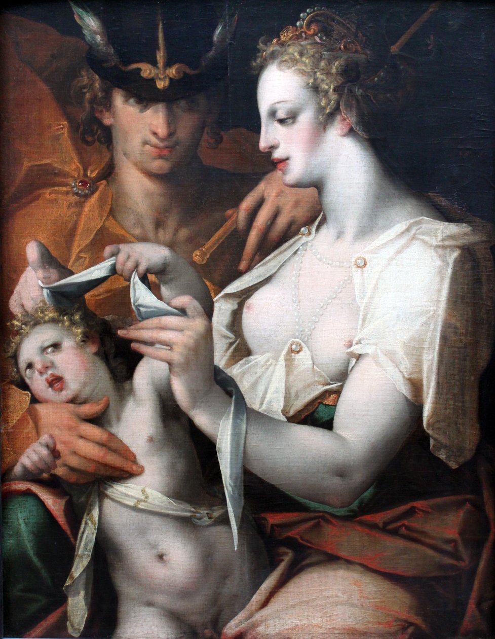 Venda de Vênus e Mercúrio Cupido de Bartholomaeus Spranger