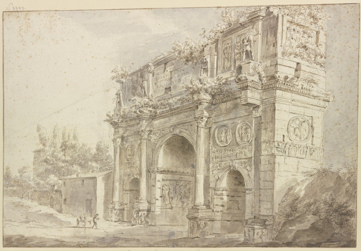 Arco de Constantino, em Roma de Bartholomeus Breenbergh