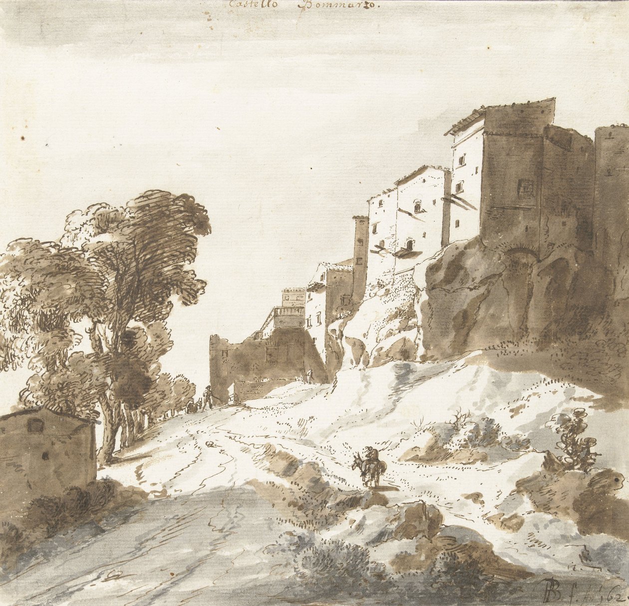 Castello Bomarzo, 1625 (caneta) de Bartholomeus Breenbergh