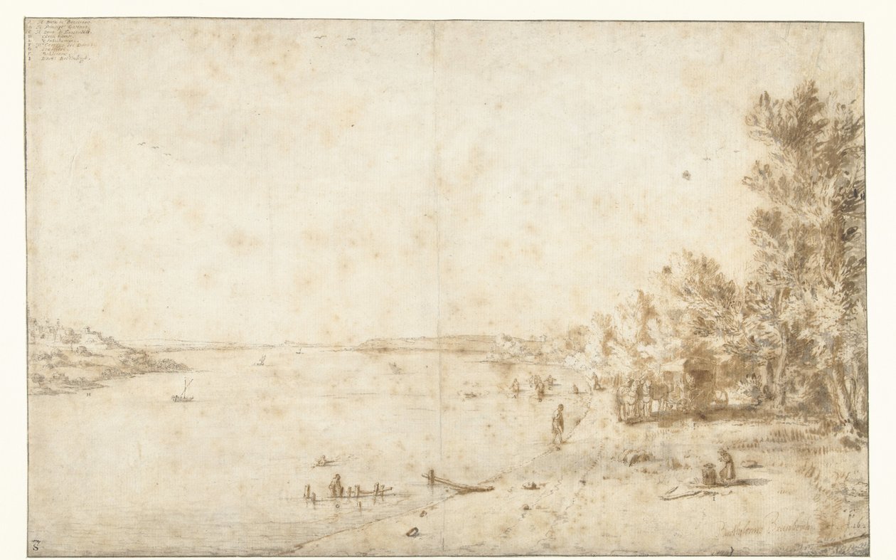 Duque de Bracciano no Lago di Bracciano de Bartholomeus Breenbergh