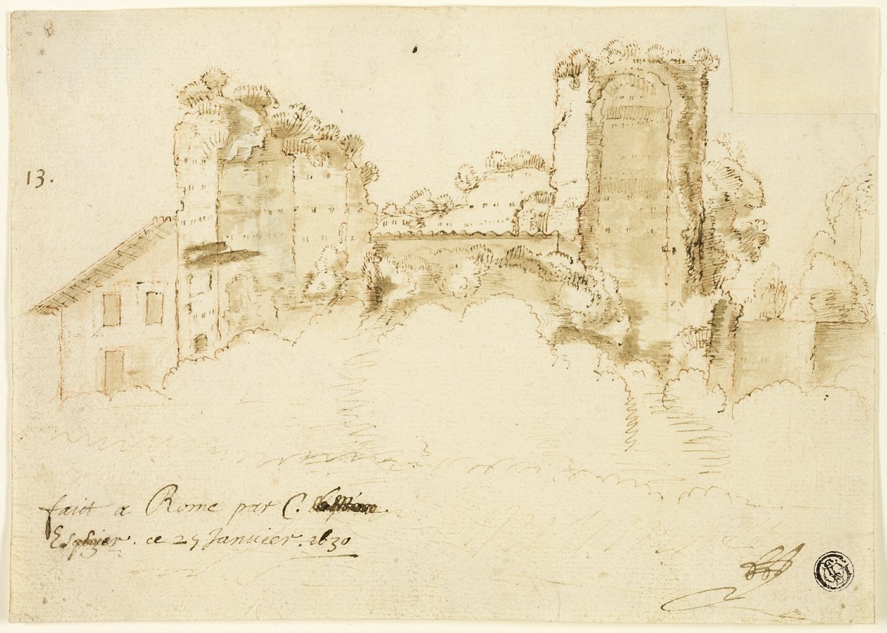 Paisagem romana de Bartholomeus Breenbergh