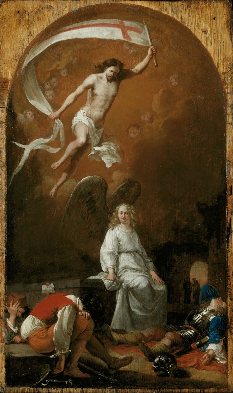 A Ressurreição, c.1635 (óleo sobre painel) de Bartholomeus Breenbergh
