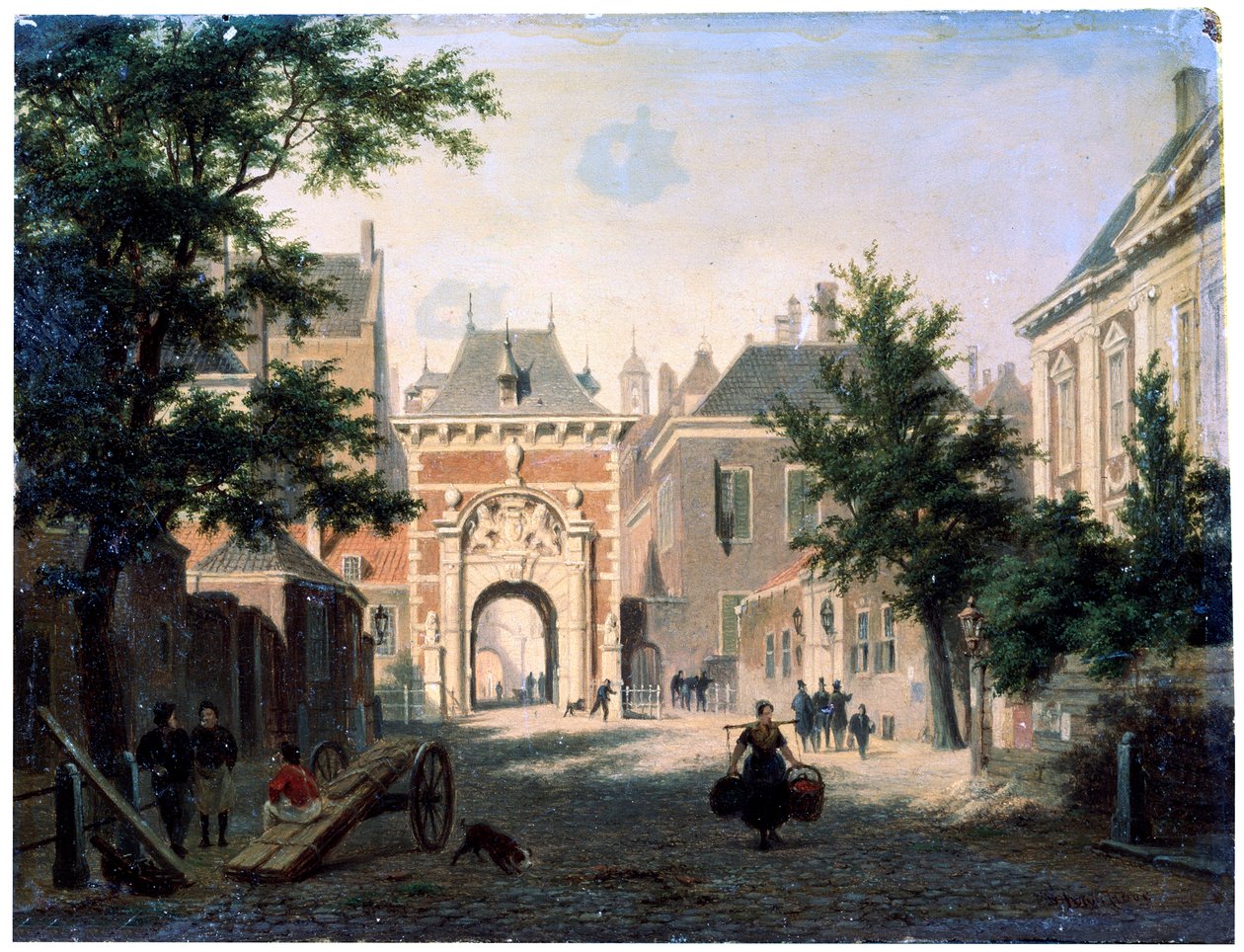 Uma cidade na Holanda, século XIX. de Bartholomeus Johannes van Hove