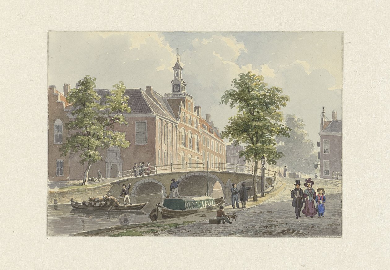 O Spui em Haia, visto ao sul de Bartholomeus Johannes van Hove