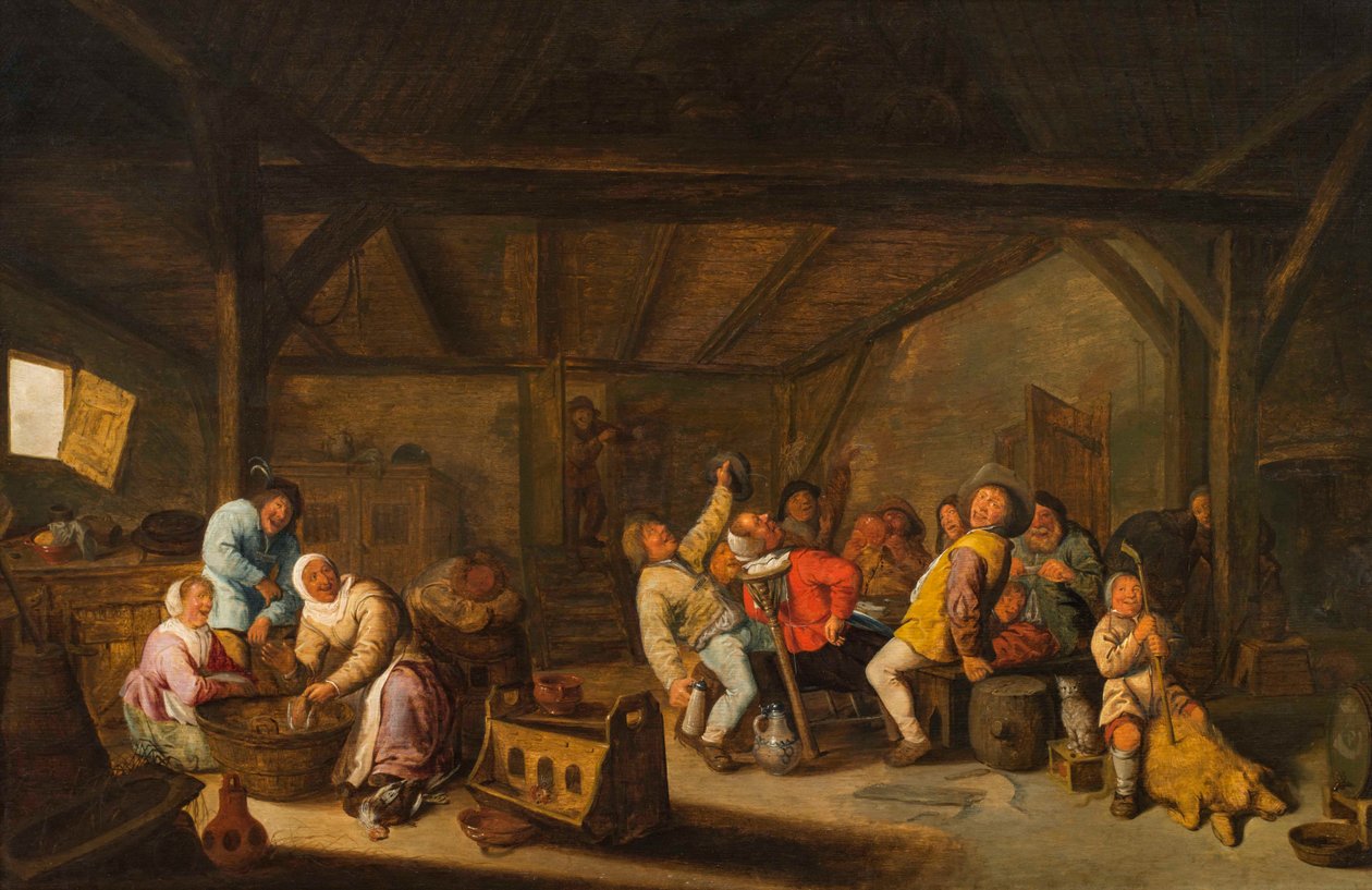 Noite de Reis, século XVII de Bartholomeus Molenaer