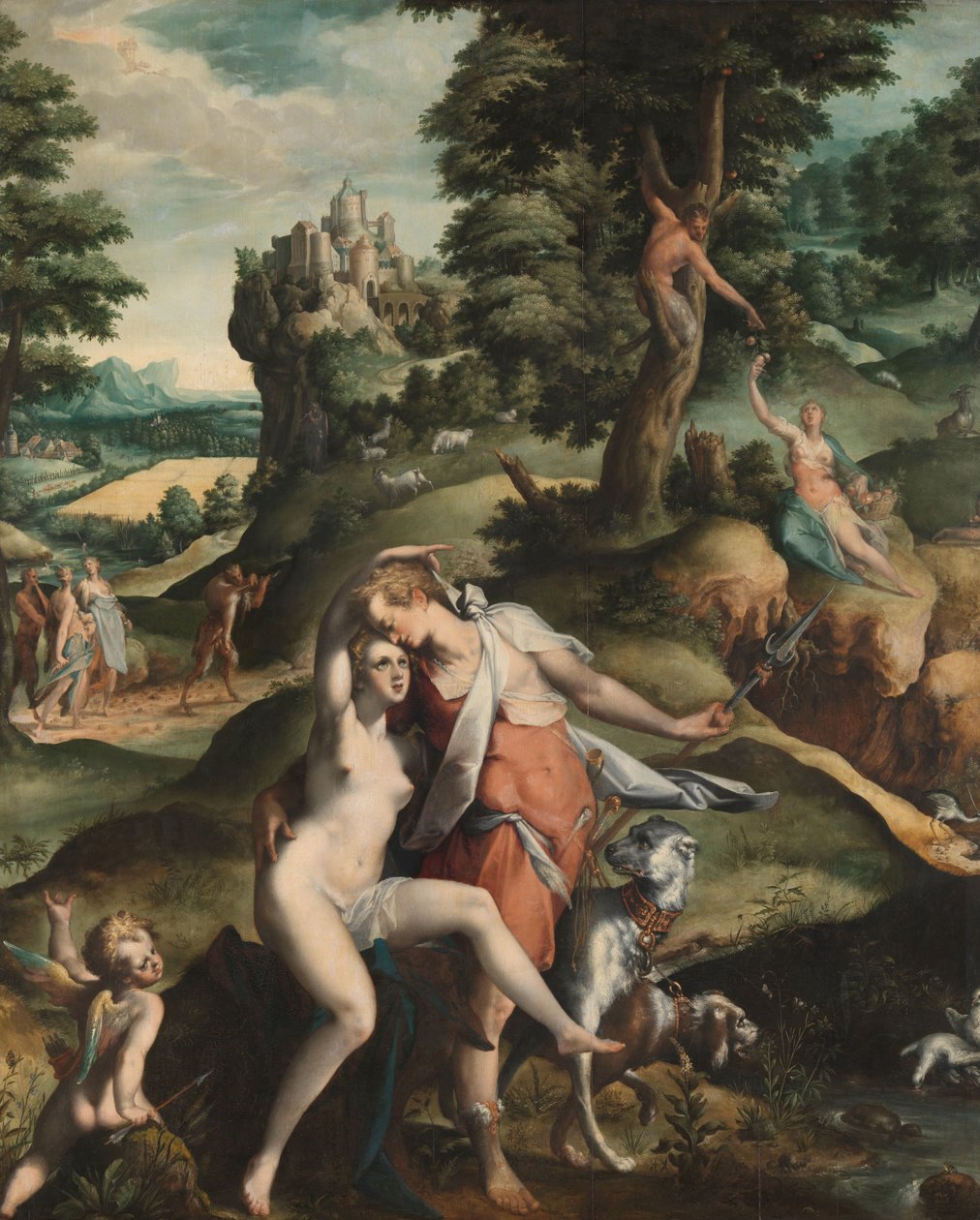Vénus e Adónis de Bartholomeus Spranger