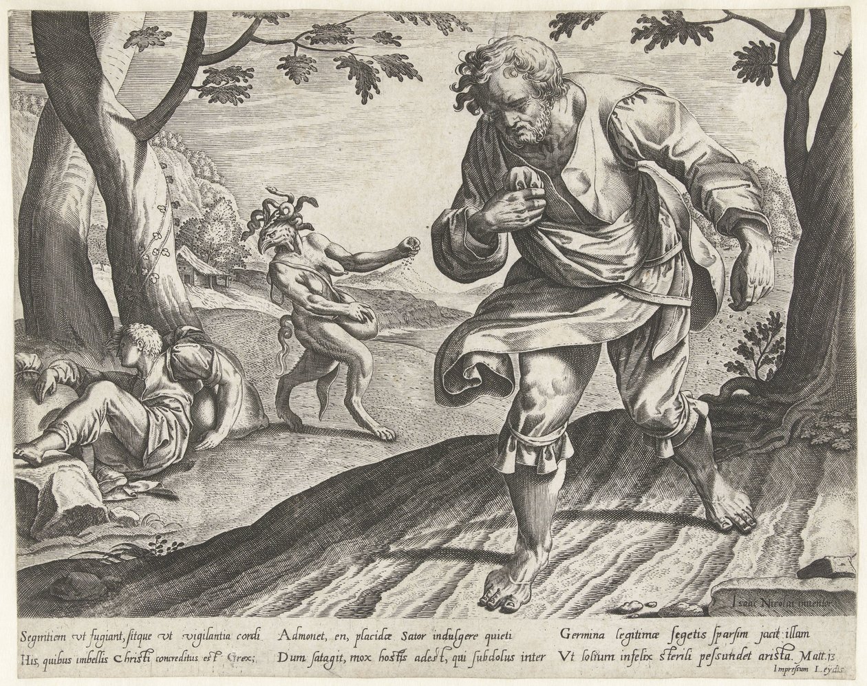 Parábola das ervas daninhas entre o trigo de Bartholomeus Willemsz. Dolendo (attributed to)