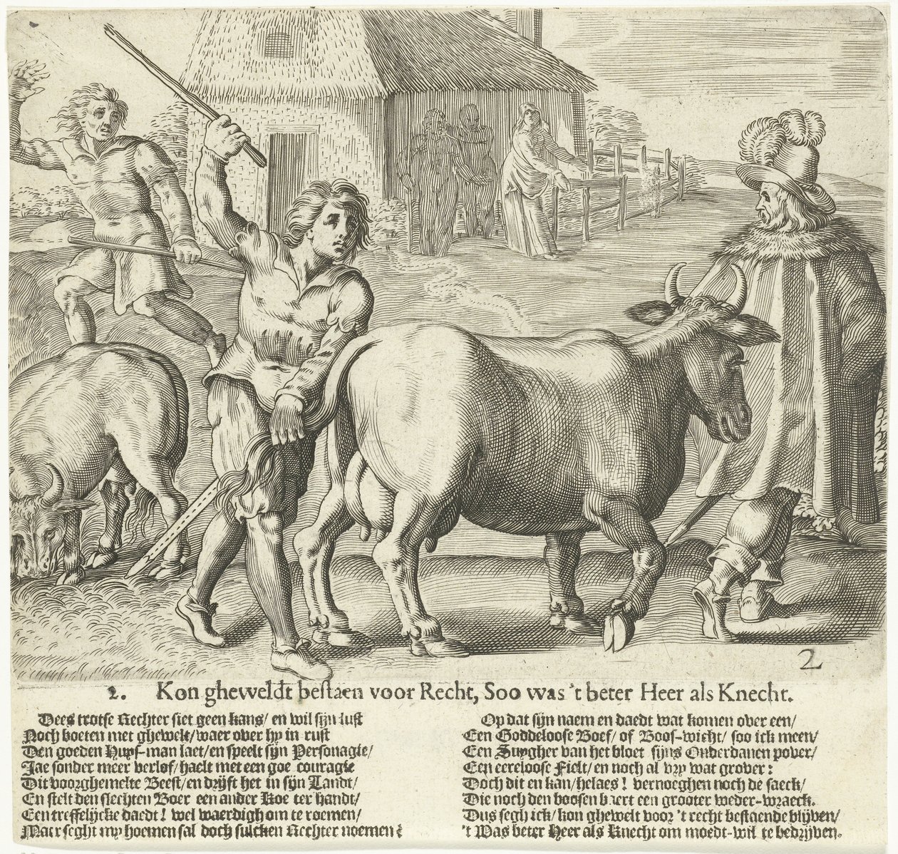 O oficial de justiça leva embora a vaca do fazendeiro 2. Poderia gheweldt existir para a Justiça, então era melhor Lord as Servant (título no objeto) de Bartholomeus Willemsz. Dolendo
