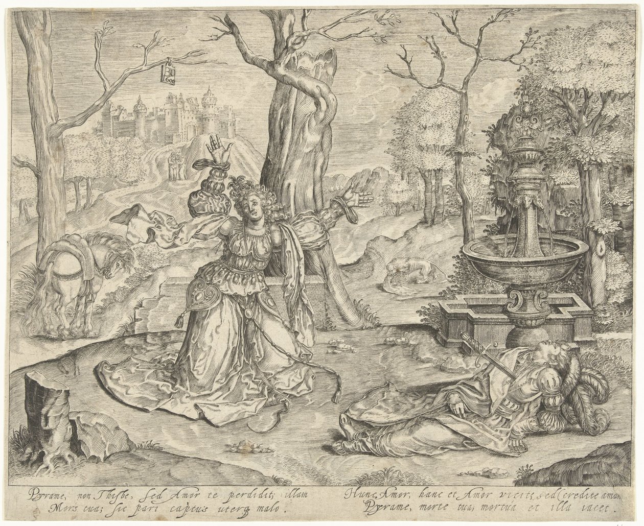 Píramo e Tisbe de Bartholomeus Willemsz. Dolendo
