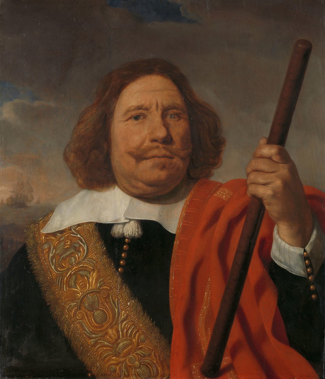Egbert Meeuwsz Cortenaer (1605-65), Vice-Almirante, Almirantado dos Maas, Roterdão de Bartholomeus van der Helst