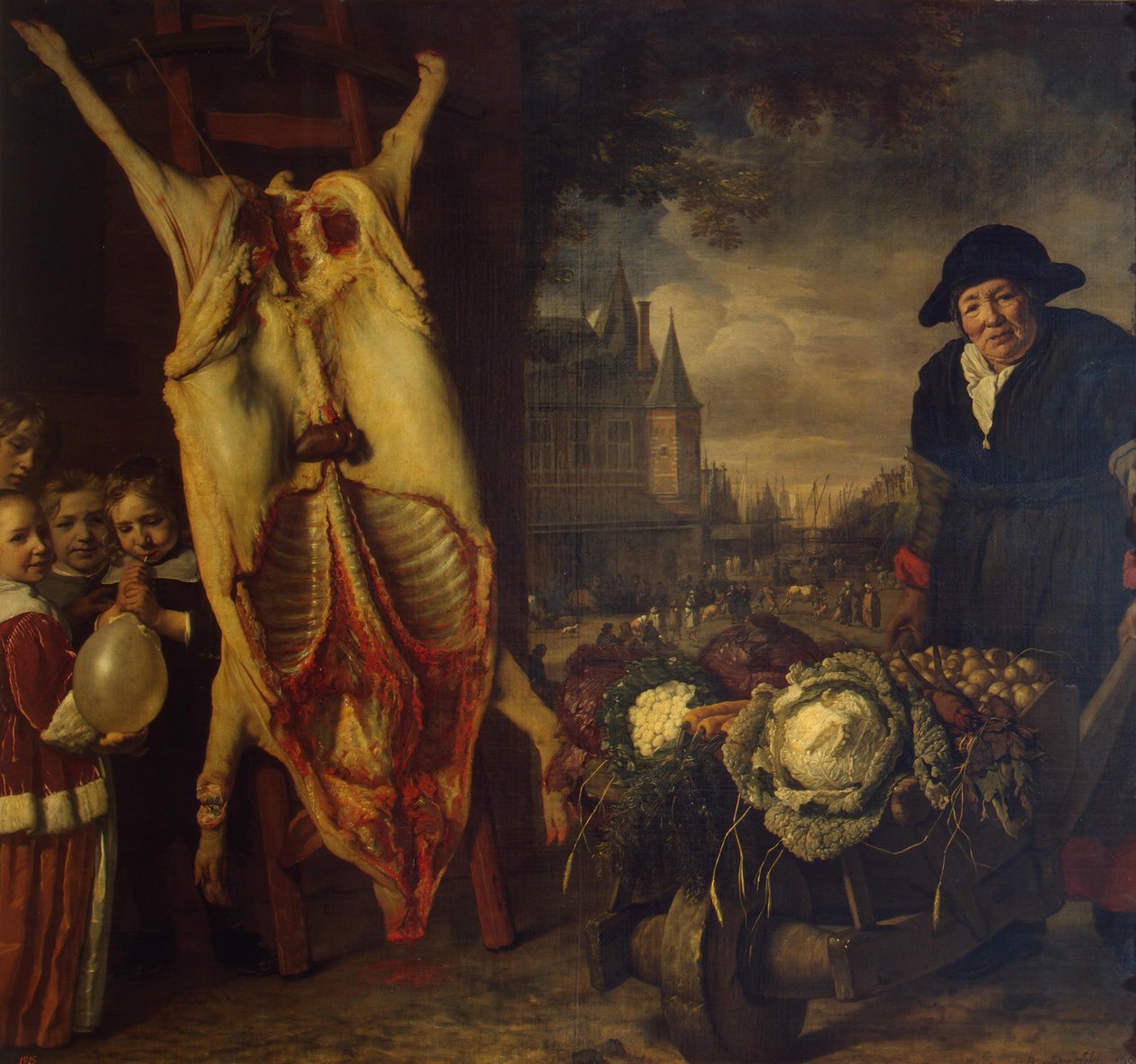 O Nieuwmarkt em Amesterdão de Bartholomeus van der Helst
