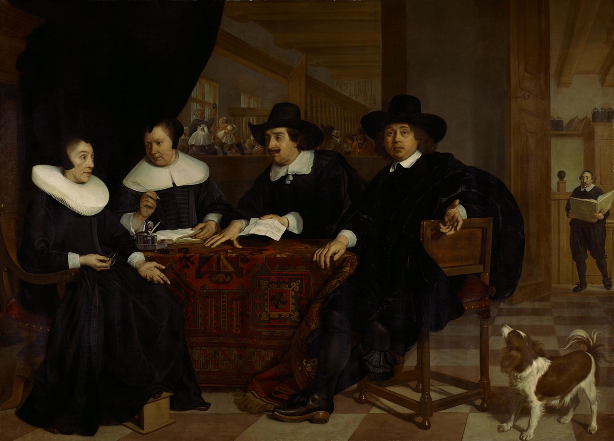 Dois regentes e duas regentes da Spinhuis de Bartholomeus van der Helst