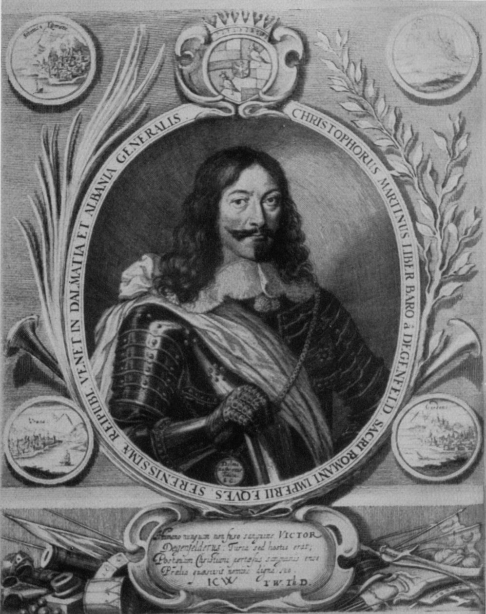 Christoph Martin von Degenfeld. Gravura, século 17 de Bartholomäus Kilian