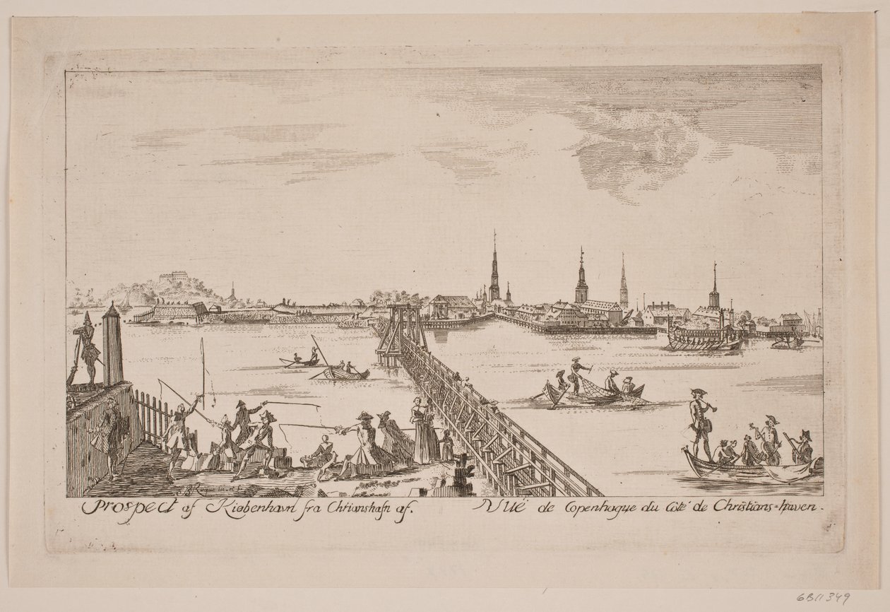 Perspectiva de Copenhague vista de Christianshavn de Bartholomæus Roque