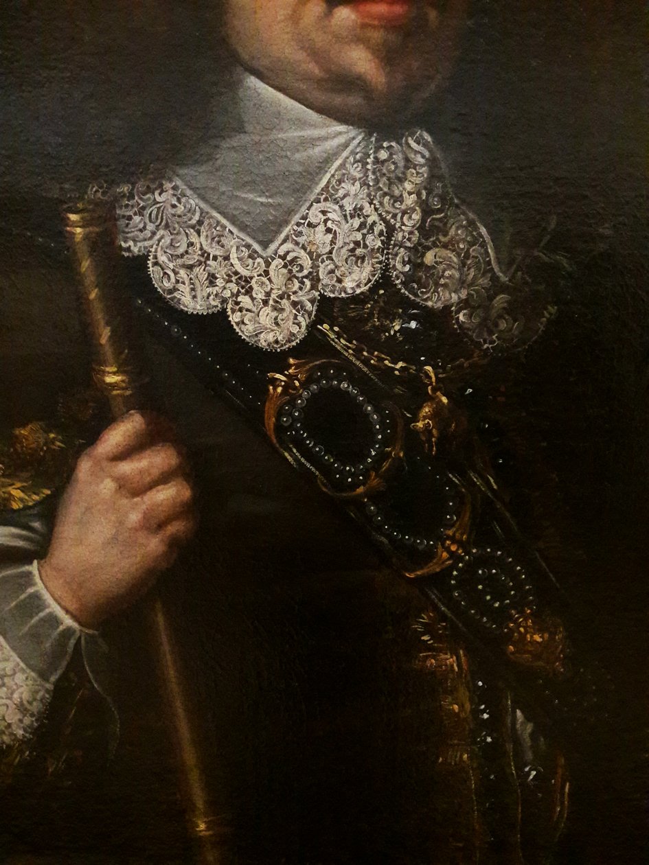 Retrato de Ladislaus IV Vasa (detalhe) de Bartlomiej Strobel