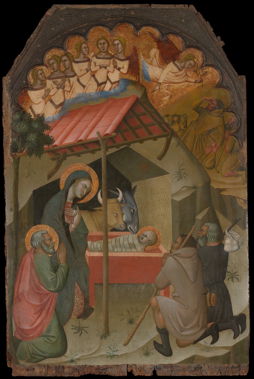 A Adoração dos Pastores, 1374. de Bartolo di Fredi