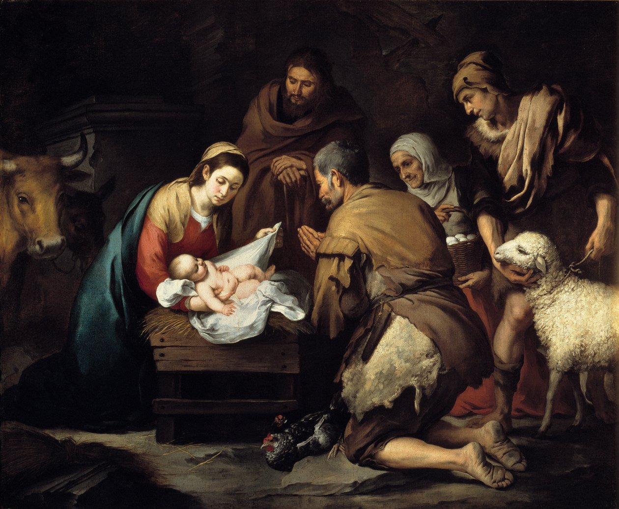 Adoração dos pastores de Bartolomé Esteban Murillo