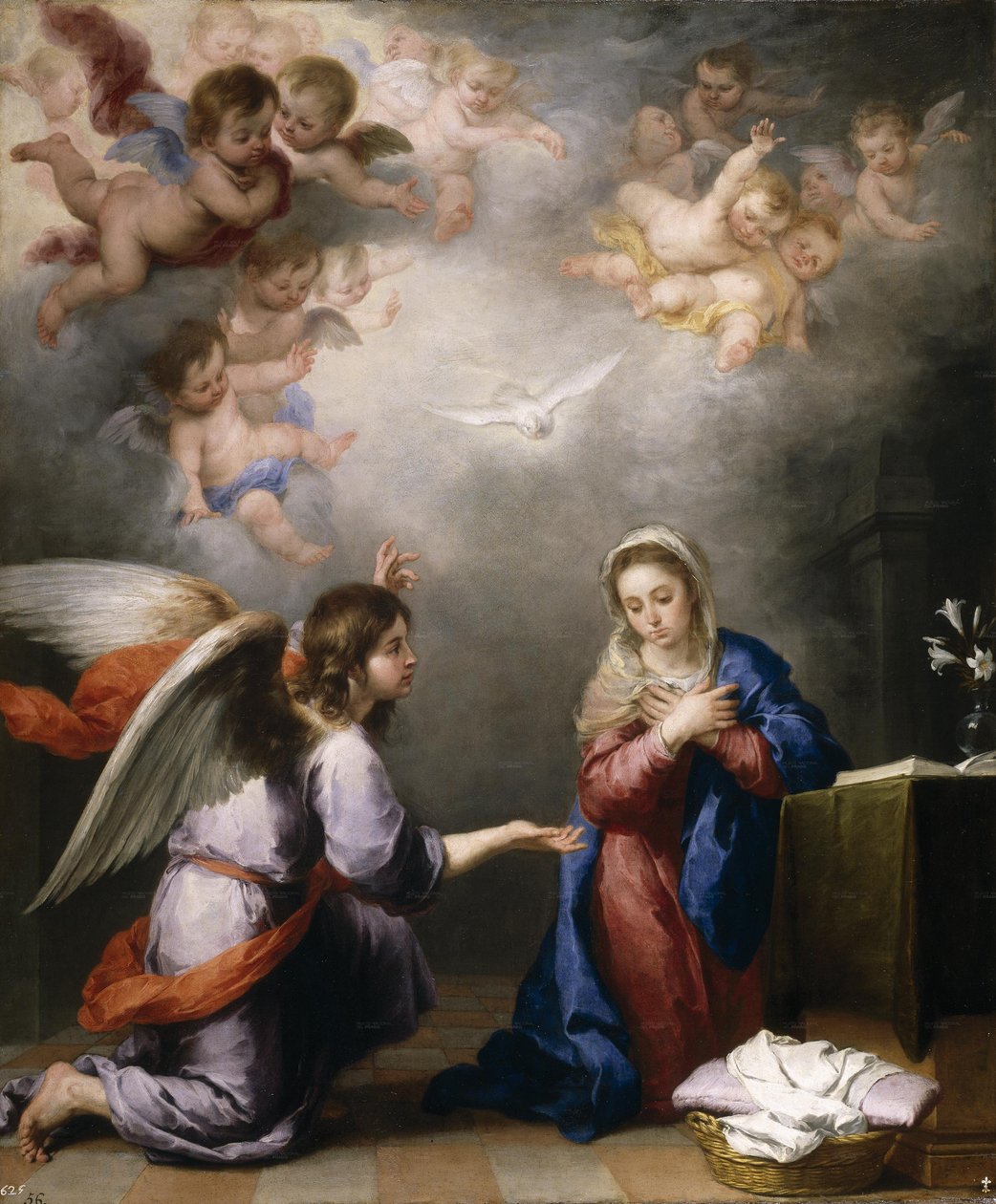 Anunciação, óleo sobre tela de Bartolomé Esteban Murillo