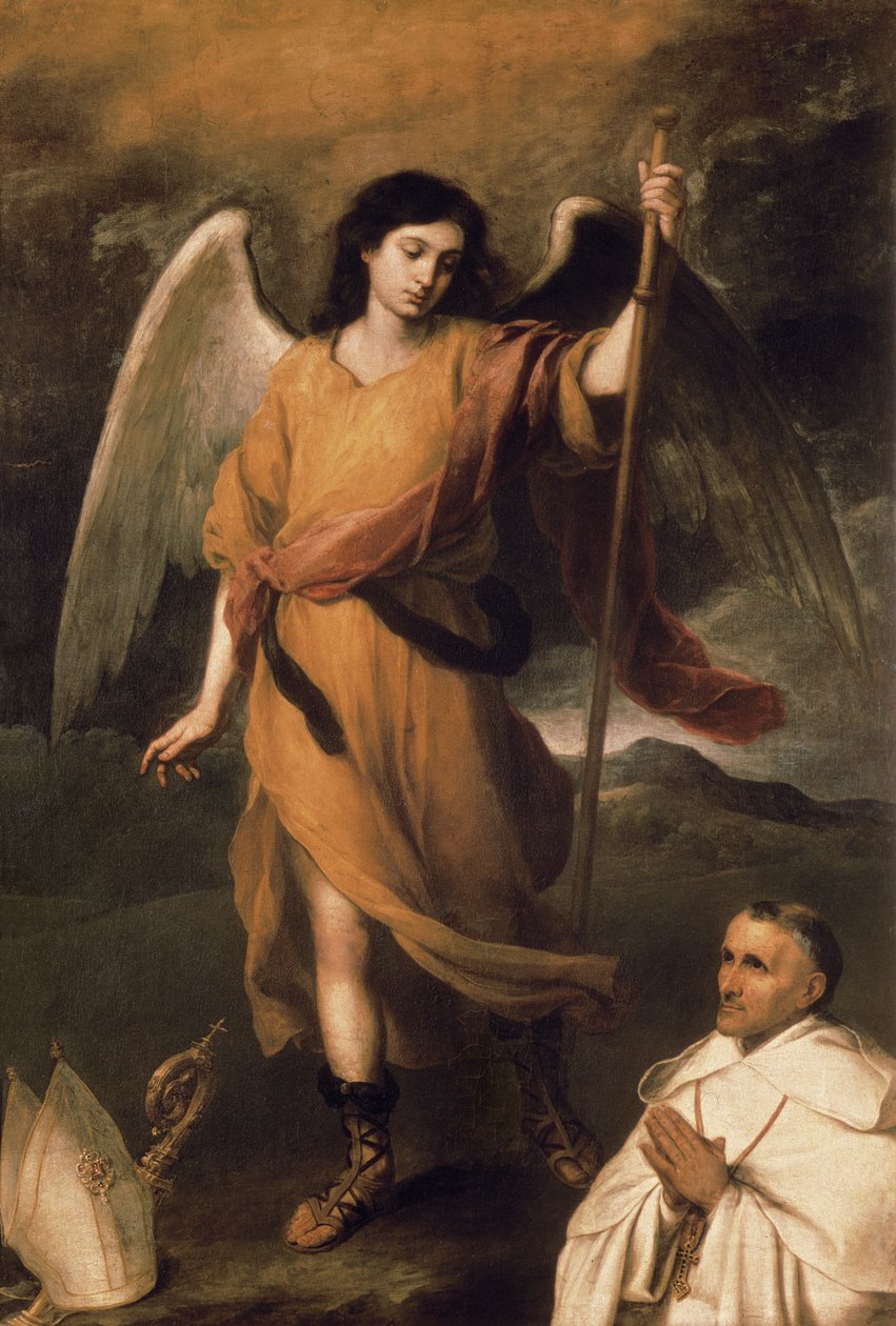 Arcanjo Rafael com Dom Domonte de Bartolomé Esteban Murillo
