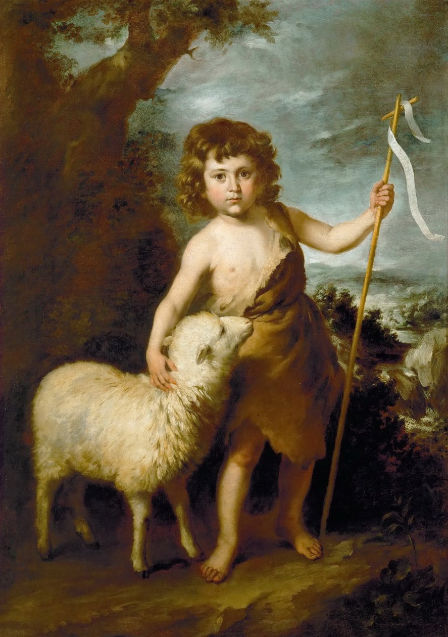João Batista como uma criança de Bartolomé Esteban Murillo