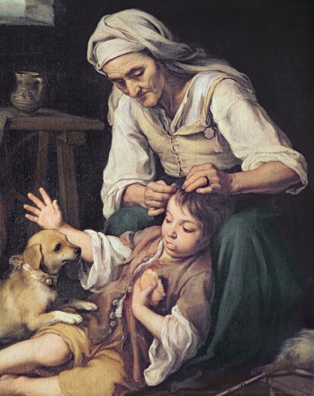 "O banheiro doméstico", 1670-75 de Bartolomé Esteban Murillo