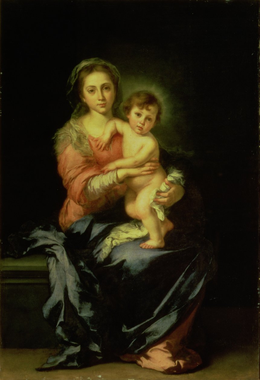 Madonna e criança, depois de 1638 de Bartolomé Esteban Murillo