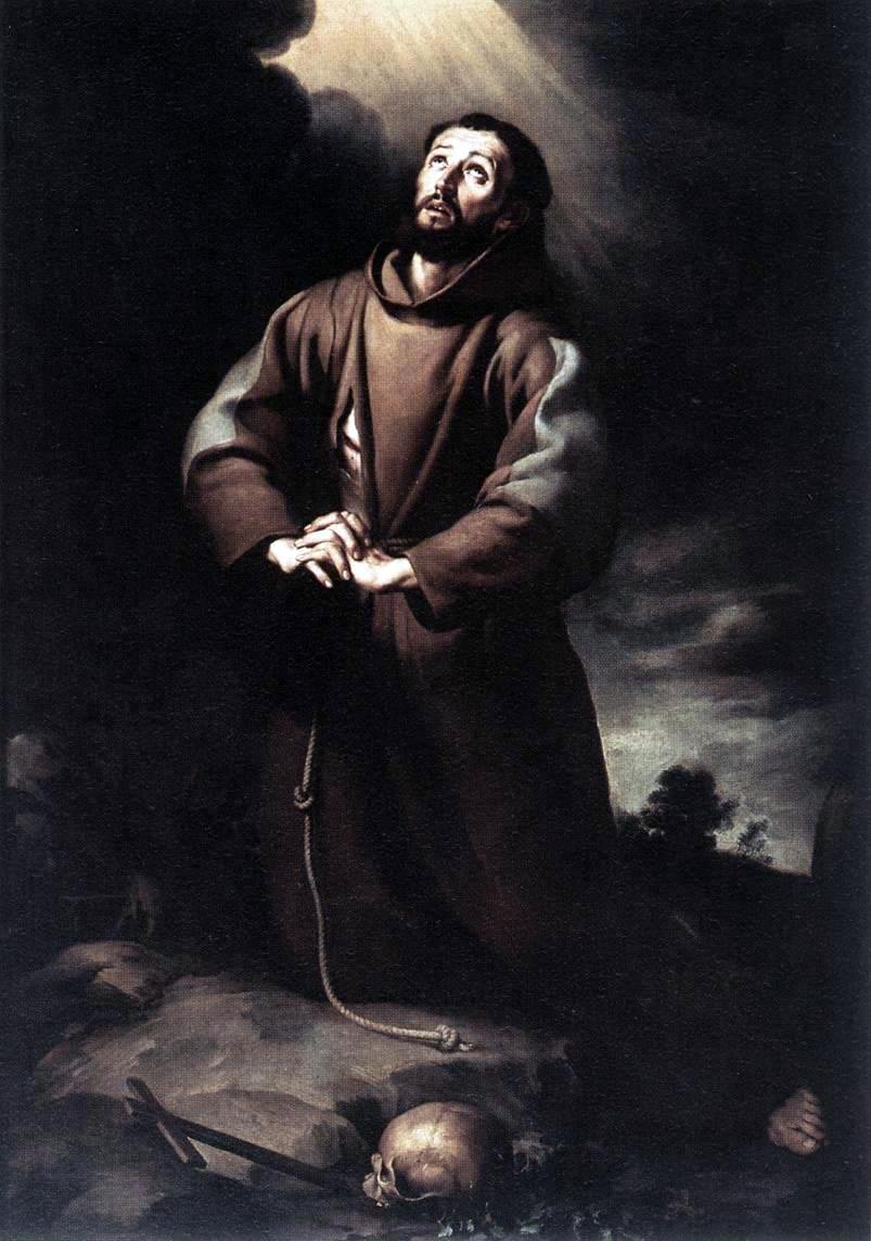 São Francisco de Assis na oração de Bartolomé Esteban Murillo