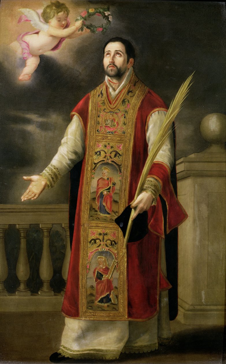 São Roderick de Córdoba (óleo em porcelana) de Bartolomé Esteban Murillo
