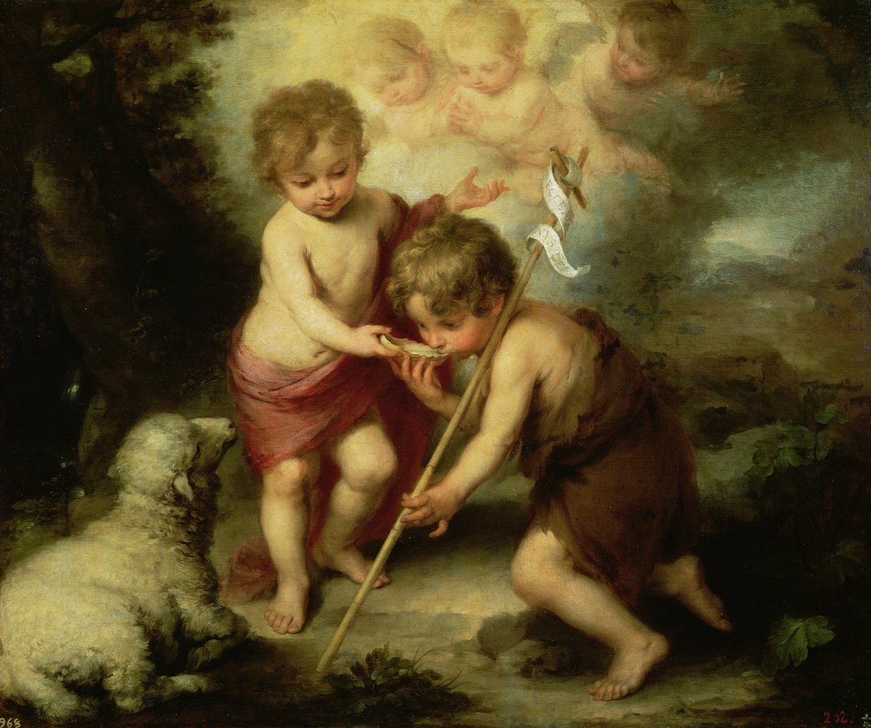 Os meninos com o escudo, c.1670 de Bartolomé Esteban Murillo