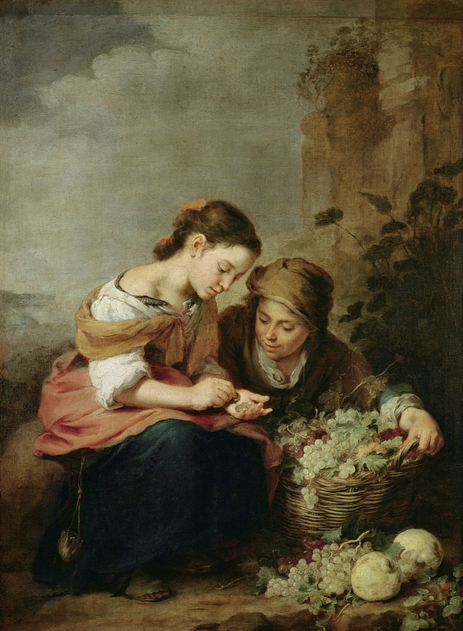 O pequeno vendedor de frutas, 1670-75 de Bartolomé Esteban Murillo