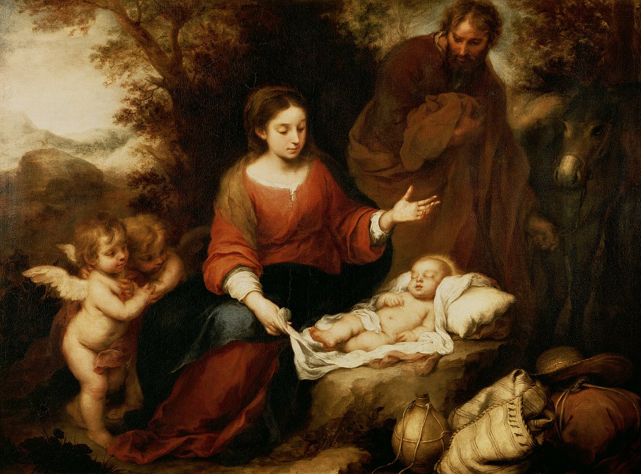 O resto da fuga para o Egito de Bartolomé Esteban Murillo
