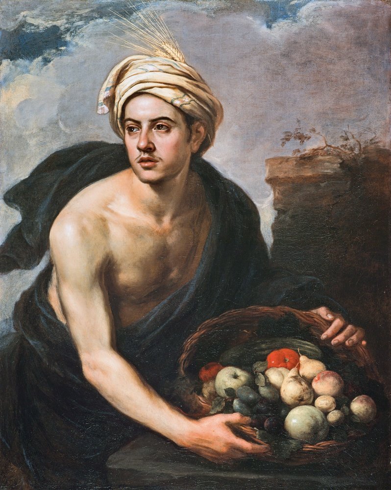 O jovem com uma cesta de frutas de Bartolomé Esteban Murillo