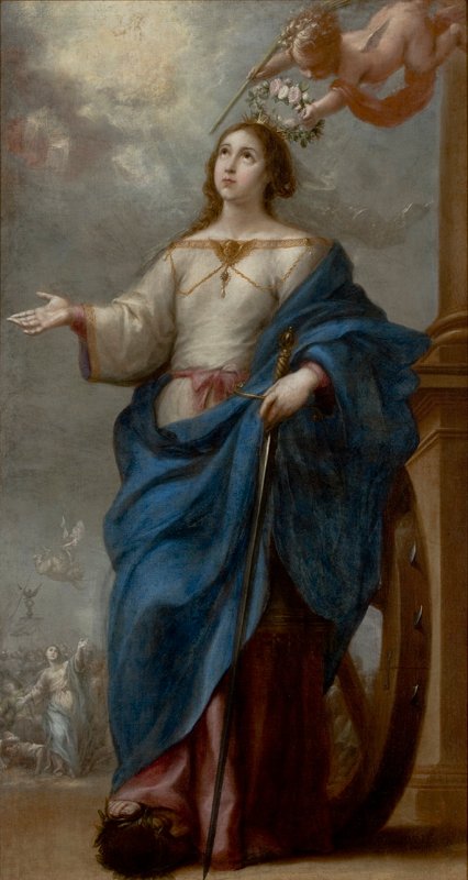 santa catarina de alexandria  de Bartolomé Esteban Murillo