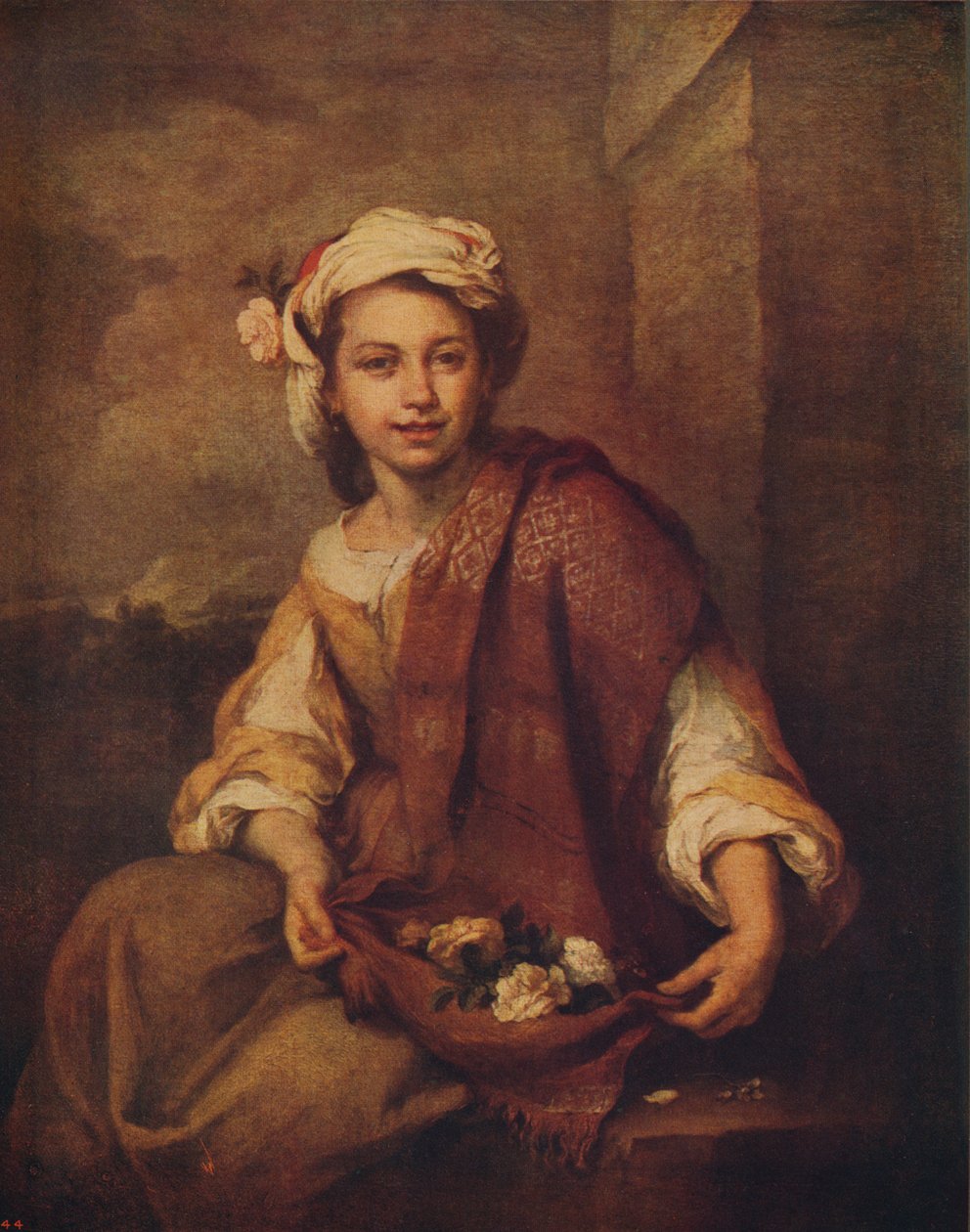 Uma menina de flor espanhola, 1665-1670, c1915 de Bartolomé Esteban Murillo