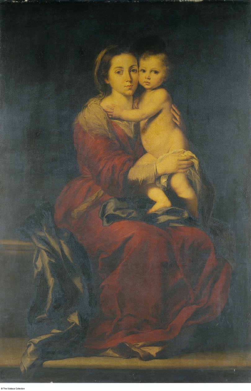 Segundo Bartolomé-Esteban Murillo - A Virgem e o Menino, c.1660 - c.1699 de Bartolomé Esteban Murillo