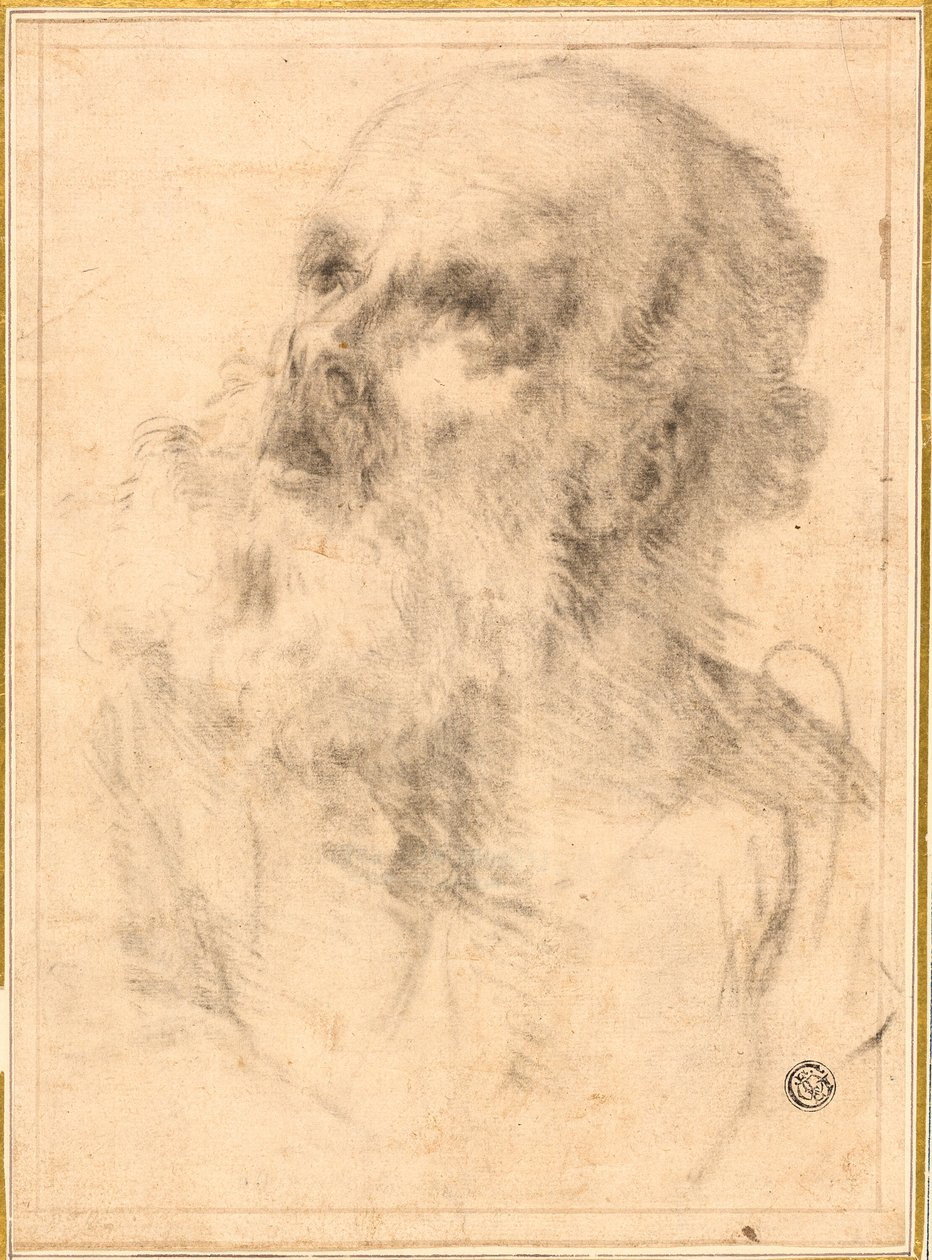 Cabeça de um homem velho de Bartolomé Esteban Murillo