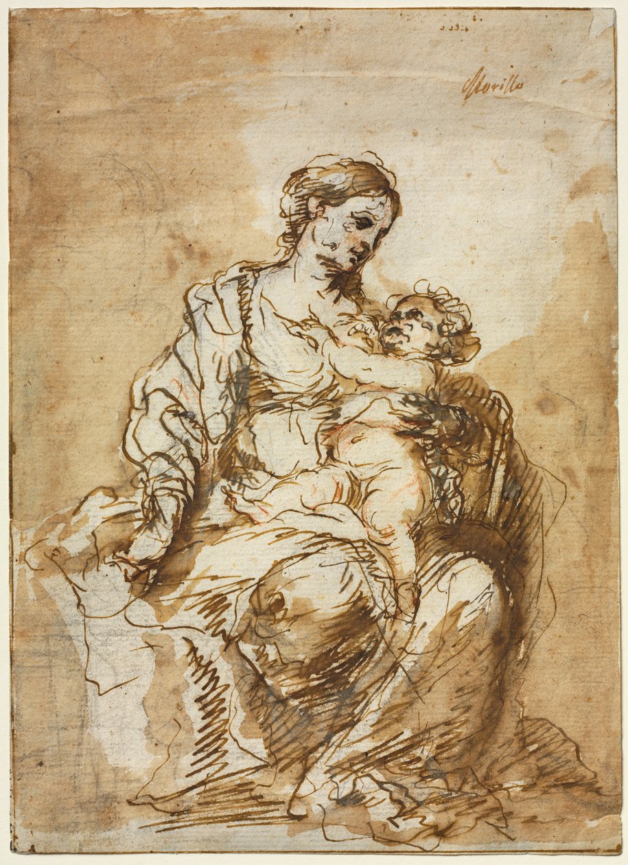 Madonna amamentando o Menino Jesus de Bartolomé Esteban Murillo